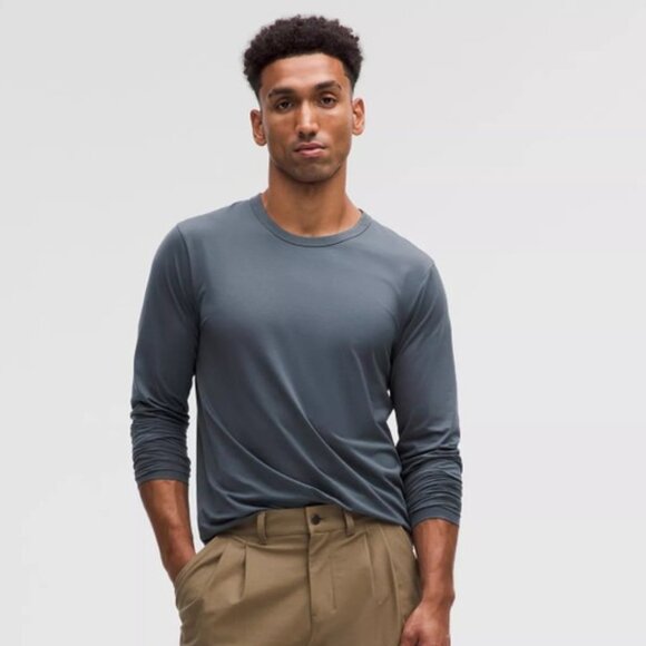 Lululemon Men's The Fundamental Long Sleeve Shirt - Oil Grey - Picture 1 of 5